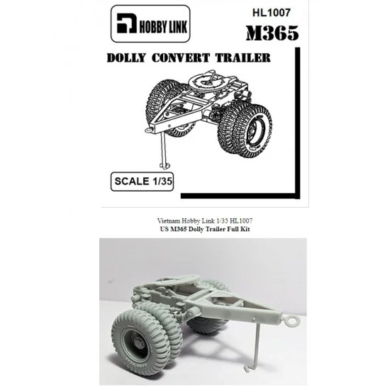 Hobby Link HL1007 1/35 US M365 Dolly Trailer Full Resin kit - Military Vehicles & Tanks