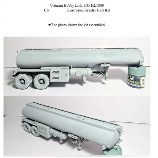 Hobby Link HL1009 1/35 US M131A5C Fuel Semi-Trailer Full Resin kit