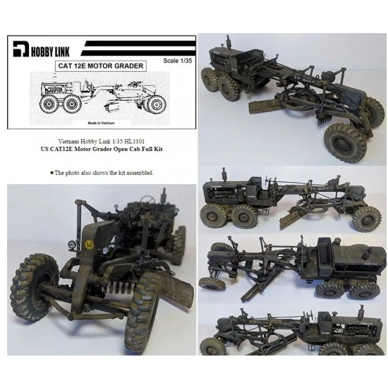 Hobby Link HL1101 1/35 US CAT 12E Motor Grader without Top Full Resin kit - Military Vehicles & Tanks