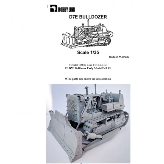Hobby Link HL1301 1/35 US D7E Bulldozer Early Full Resin kit - Military Vehicles & Tanks
