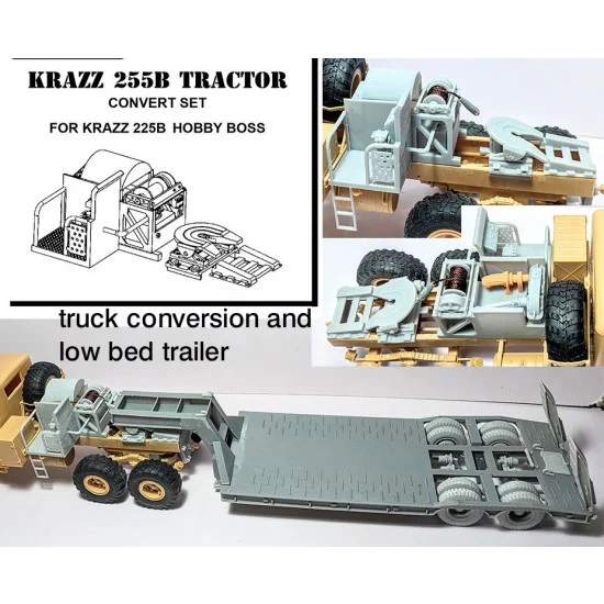 Hobby Link HL1503 1/35 Kraz Tractor and Trailer Conversion Set for Hobby Boss Kraz 255B kits - Military Vehicles & Tanks