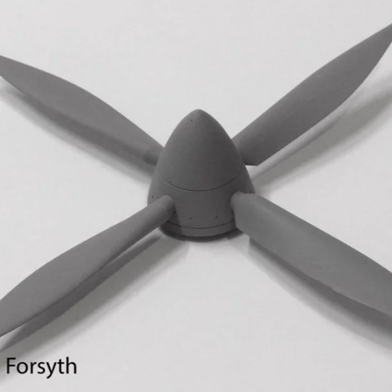 Hobartville Hobbies HHS-24001 1/24 Spitfire Four-bladed Propeller and Spinner for Airfix Kits