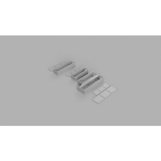 Hobartville Hobbies HHS-24006S 1/24 Spitfire Browning Gun Bays for Airfix Kits (Starboard Wing Set)