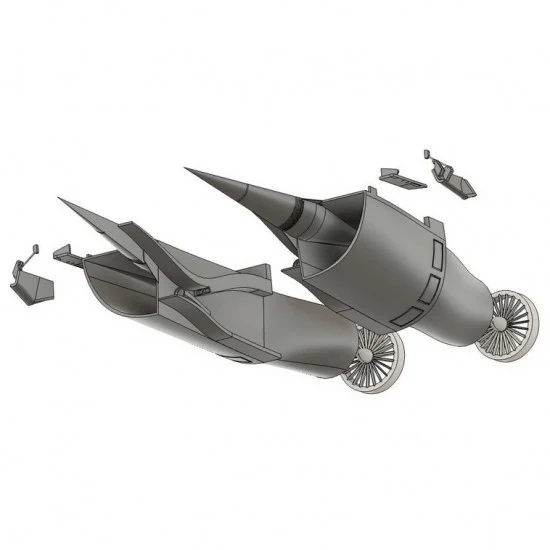 Hobartville Hobbies HHS-48004B 1/48 F-111D/E/F/G, FB-111A Seamless Triple Plow-II Intakes for Hobby Boss Kits