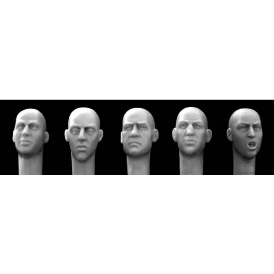 Hornet H3202 5 Heads for 1:32/54mm Figures (Style #2) - Model Figures