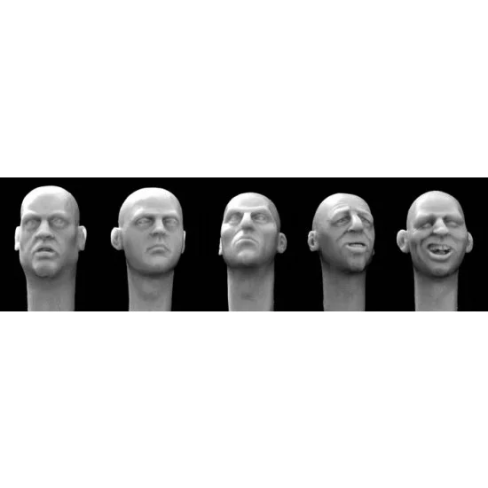 Hornet H3203 5 Heads for 1:32/54mm Figures (Style #3) - Model Figures