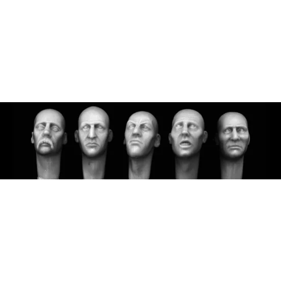 Hornet H3204 5 Heads for 1:32/54mm Figures (Style #4) - Model Figures
