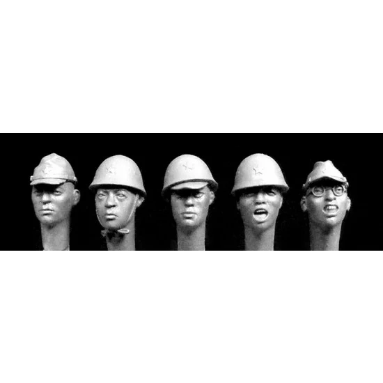 Hornet HAH01 1/35 5x Different Japanese Heads - Model Figures