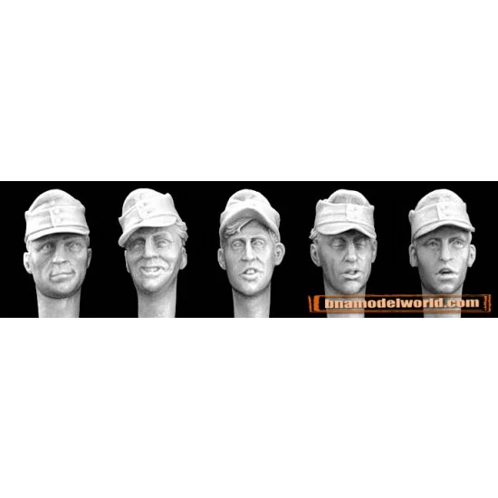 Hornet HGH19 1/35 5x Heads in German M43 Field Caps - Model Figures