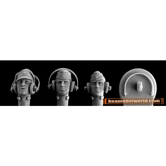 Hornet HGH23 1/35 3x Heads for SS Panzer Crew - Model Figures