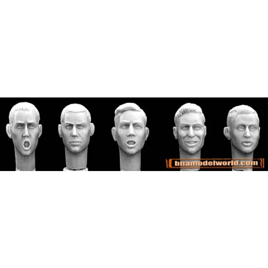 Hornet HH01 1/35 5x Bare Heads - Model Figures