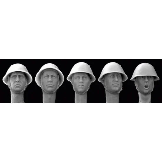 Hornet HWH02 1/35 5x Heads with East German Steel Helmets - Model Figures
