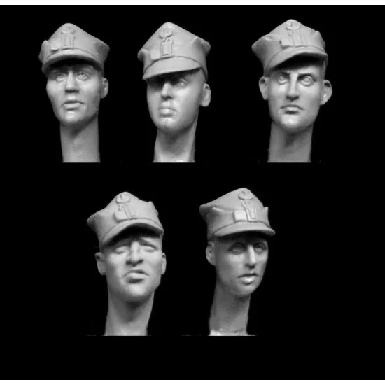 Hornet HWH05 1/35 5x Heads with WWII Polish Fieldcaps - Model Figures