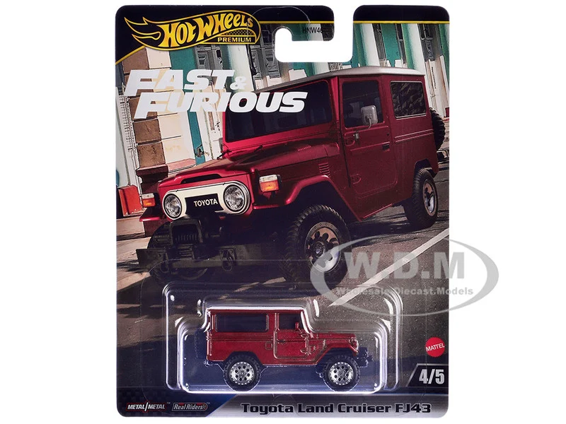 Toyota Land Cruiser FJ43 Red with White Top "The Fate of the Furious" (2017) Movie "Fast & Furious" Series Diecast Model Car by Hot Wheels - Movie/TV Series Models
