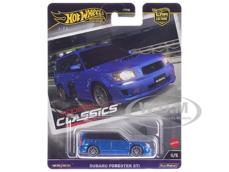 Subaru Forester STi Blue Metallic "Modern Classics" Series Diecast Model Car by Hot Wheels - Subaru Models
