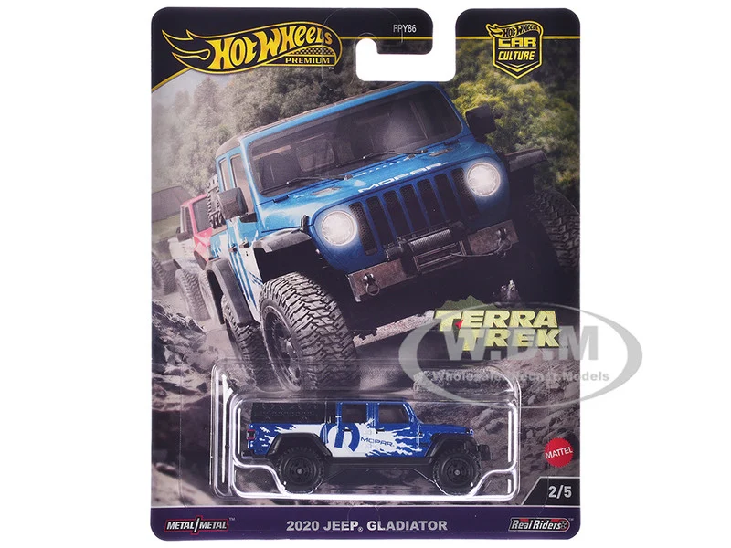 2020 Jeep Gladiator Pickup Truck Blue Metallic "MOPAR" "Terra Trek" Series Diecast Model Car by Hot Wheels - Jeep Models