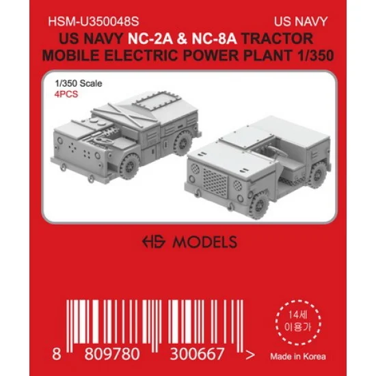 HS Models U350048S 1/350 US Navy NC-2A & NC-8A Tractor Mobile Electric Power Plant( 4pcs)