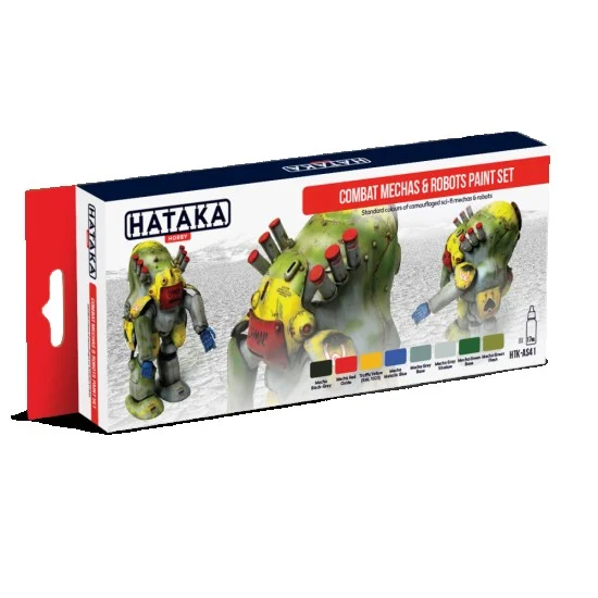 Hataka Hobby AS41 Acrylic Paint Set for Airbrush - Combat Mechas & Robots (17ml x 8)