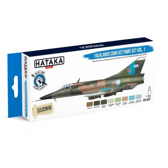Hataka Hobby BS27 Acrylic Paint for Brush - Falklands Conflict Standard Colours Vol.1 Argentinean AF (8 x 17ml)