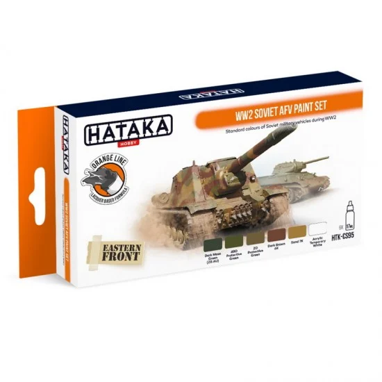 Hataka Hobby CS95 Lacquer Paint Set - WWII Soviet AFV (6 x 17ml)