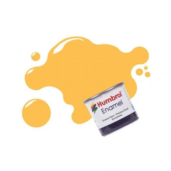 Humbrol 024E Enamel Paint - Trainer Yellow Matte (14ml)