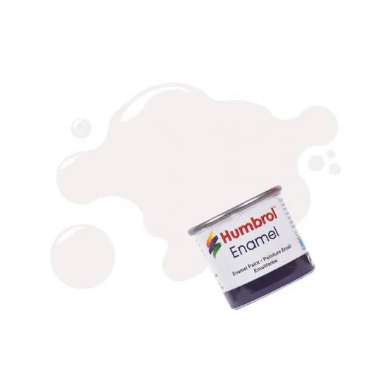 Humbrol 034E Enamel Paint - White Matte (14ml)