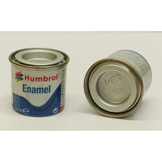 Humbrol 191E Enamel Paint - Chrome Silver Metallic (14ml)