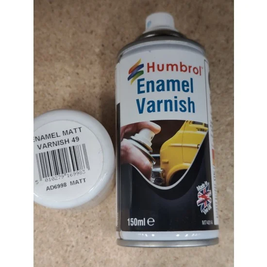 Humbrol 6998 Enamel Varnish Spray Paint - No.49 Matt (150ml)