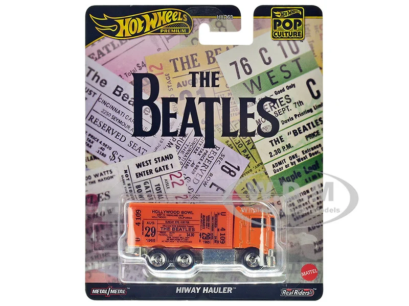 Hiway Hauler Orange with Concert Ticket Graphics "The Beatles" "Pop Culture" Series Diecast Model Car by Hot Wheels - Movie/TV Series Models