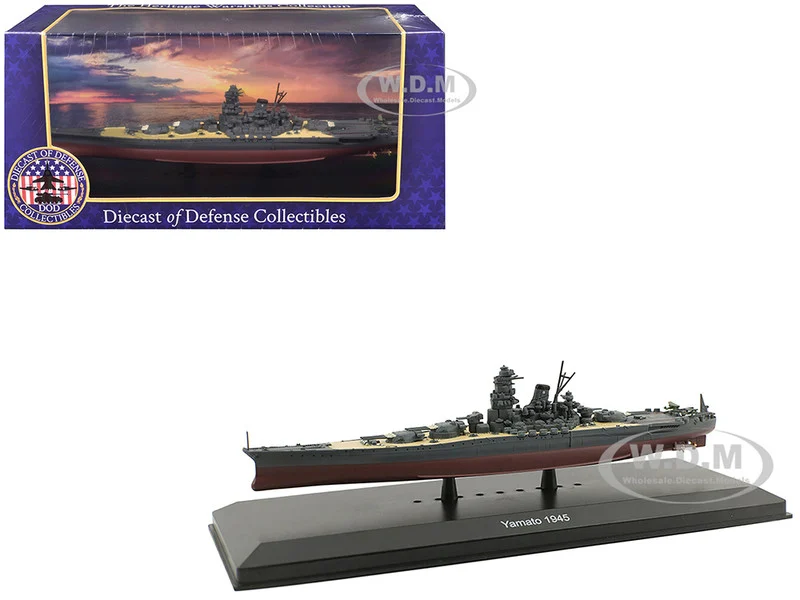 Yamato Battleship "Imperial Japanese Navy" (1945) 1/1100 Diecast Model by Diecast of Defense - Military Models