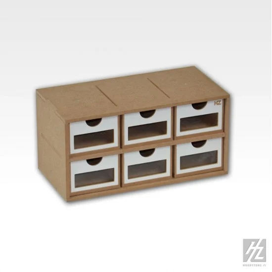 Hobby Zone OM01a Drawers Module - 6 Drawers (Dimensions: 30cm x 15cm x 15 cm)
