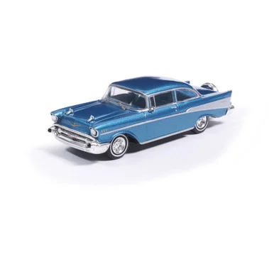 1:64 1957 Chevrolet Bel Air Sedan with Continental Kit - Harbor Blue