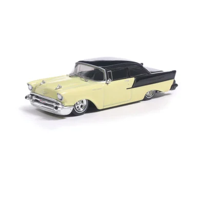1:64 1957 Chevrolet One-Fifty - Lowered - Colonial Cream and Onyx Black