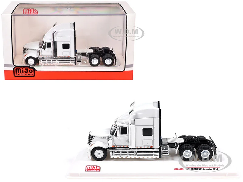 2010 International Lonestar Truck Tractor White 1/64 Diecast Model by IXO Models - International Models
