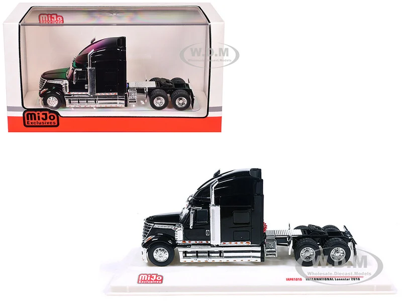 2010 International Lonestar Truck Tractor Black 1/64 Diecast Model by IXO Models - International Models