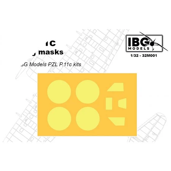 IBG 32M001 1/32 PZL P.11c Painting Masking for IBG Models - Model Planes
