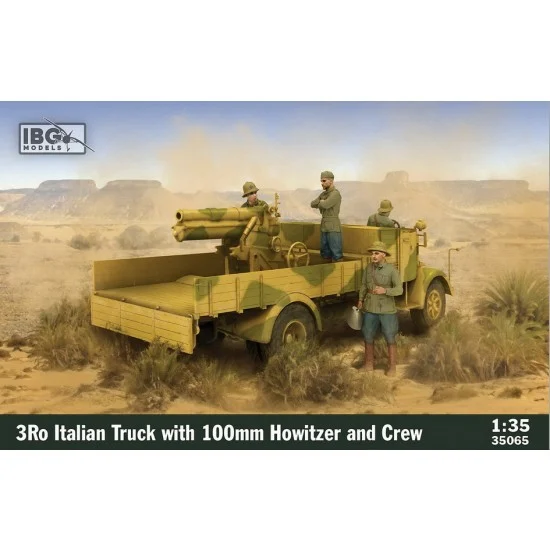 IBG 35065 1/35 3Ro Italian Truck with 100mm Howitzer and Crew (1 kit & 4 figures) - Military Vehicles & Tanks