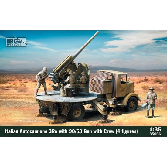 IBG 35066 1/35 Italian Autocannone 3Ro with 90/53 Gun and Crew (4 figures) - Model Planes