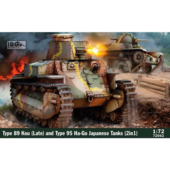 IBG 72042 1/72 Japanese Type 89 Kou Late and Type 95 Ha-Go Tanks (2in1)