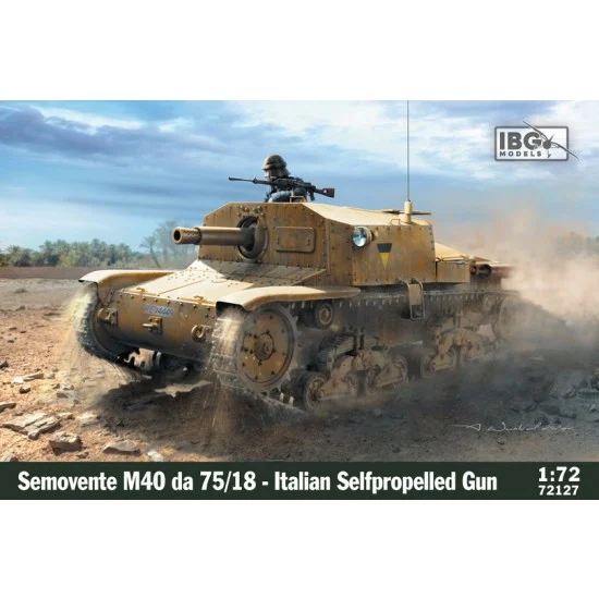 IBG 72127 1/72 Italian Semovente M40 da 75/18 75mm Selfpropelled Gun - Military Vehicles & Tanks
