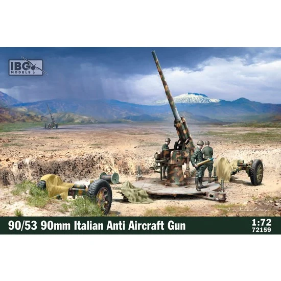 IBG 72159 1/72 Italian 90/53 90mm Anti Aircraft Gun - Model Planes