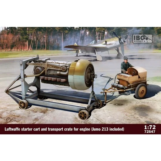 IBG 72547 1/72 Luftwaffe Starter Cart and Transport Crate for Engine - Model Planes