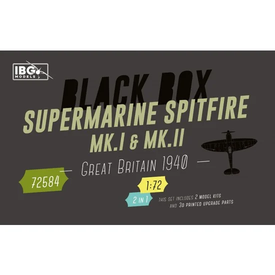 IBG 72584 1/72 Supermarine Spitfire Mk.I Mk.II, Great Britain 1940 [Black Box Edition] - Model Planes