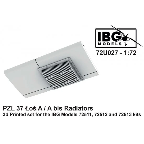 IBG 72U027 1/72 PZL 37 LOS A/A bis Radiators (3d printed) for IBG Models - Model Planes