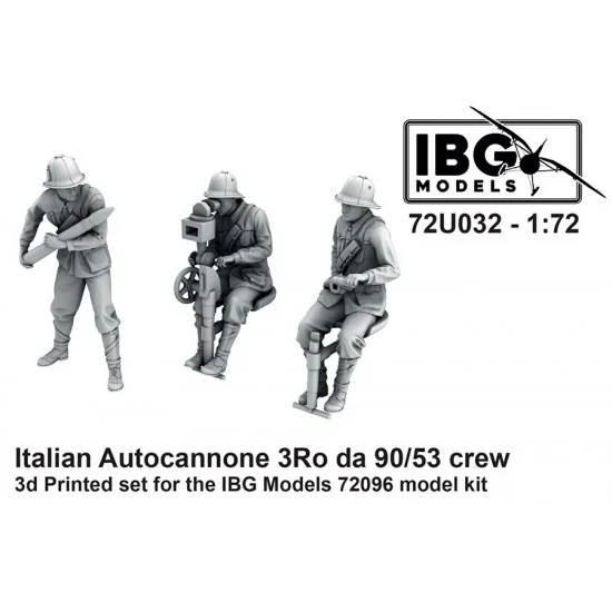 IBG 72U032 1/72 Italian Autocannon 3Ro da 90/53 Crew for IBG #72096 - Model Planes