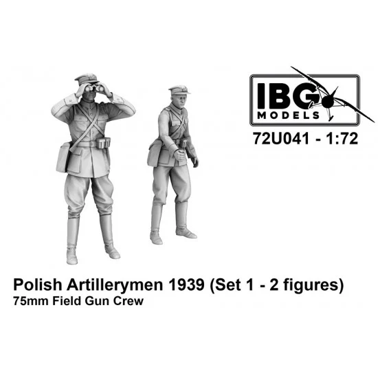IBG 72U041 1/72 Polish Artillerymen - 75mm Field Gun Crew Set #1 (2 figures)