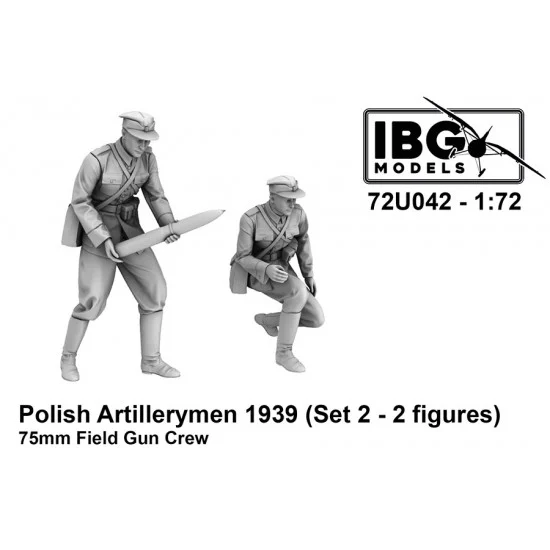 IBG 72U042 1/72 Polish Artillerymen - 75mm Field Gun Crew Set #2 (2 figures)