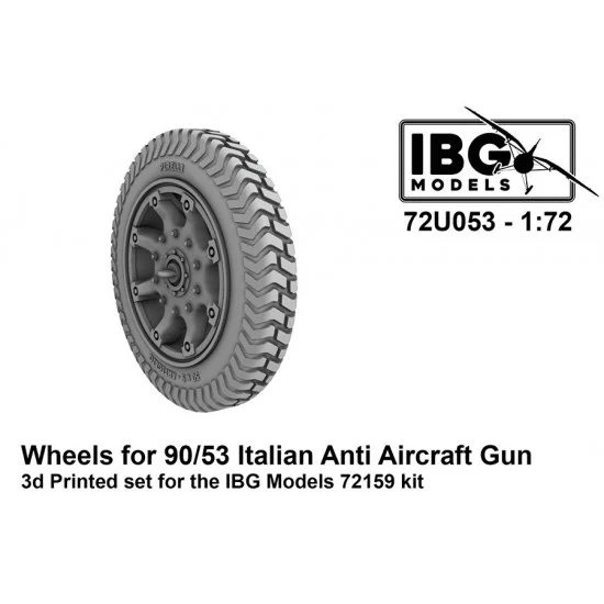 IBG 72U053 1/72 90/53 Italian Anti Aircraft Gun Wheels for IBG kit #72159 - Military Vehicles & Tanks