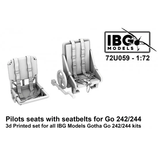 IBG 72U059 1/72 Gotha Go-242/244 Pilots Seats with Seatbelts for IBG kits