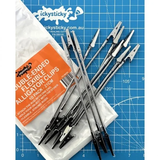 IckySticky 560299 Double-Ended Flexible Alligator Clips (10pcs)